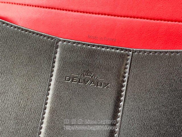 DELVAUX女包 Delvaux Brillant Lunar限量賀歲版 原版牛皮 德爾沃女手提包 女手拎包 DV0028賀歲版黑紅扣  fcs1320